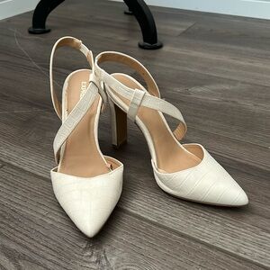 Express Cream Heels